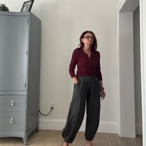 Anthropologie Gray Track Pants